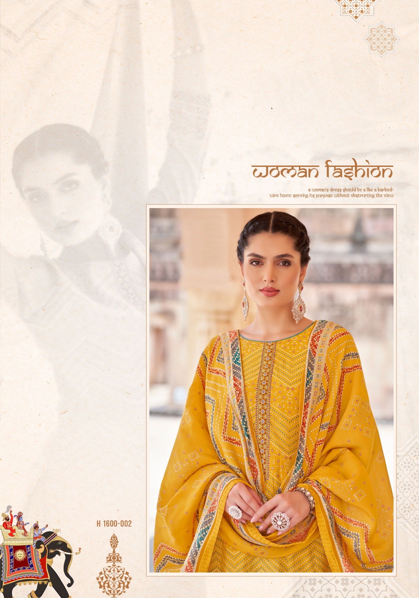 SUNNY YELLOW PREMIUM MODAL | MUSLIN DIGITAL PRINT UNSTITCHED SUIT