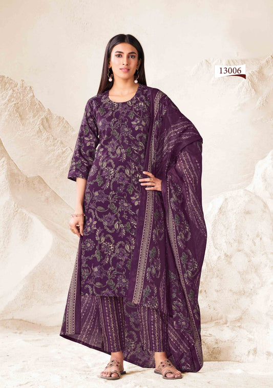 Premium Cotton Readymade Suit with Cotton Dupatta for Women – Elegant & Comfortable Office Wear Outfit | Wine