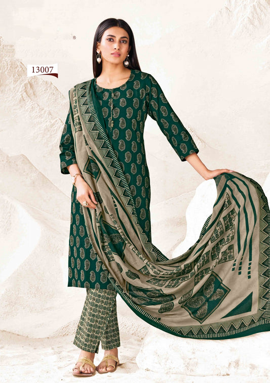 Premium Cotton Readymade Suit with Cotton Dupatta for Women – Elegant & Comfortable Office Wear Outfit | Green