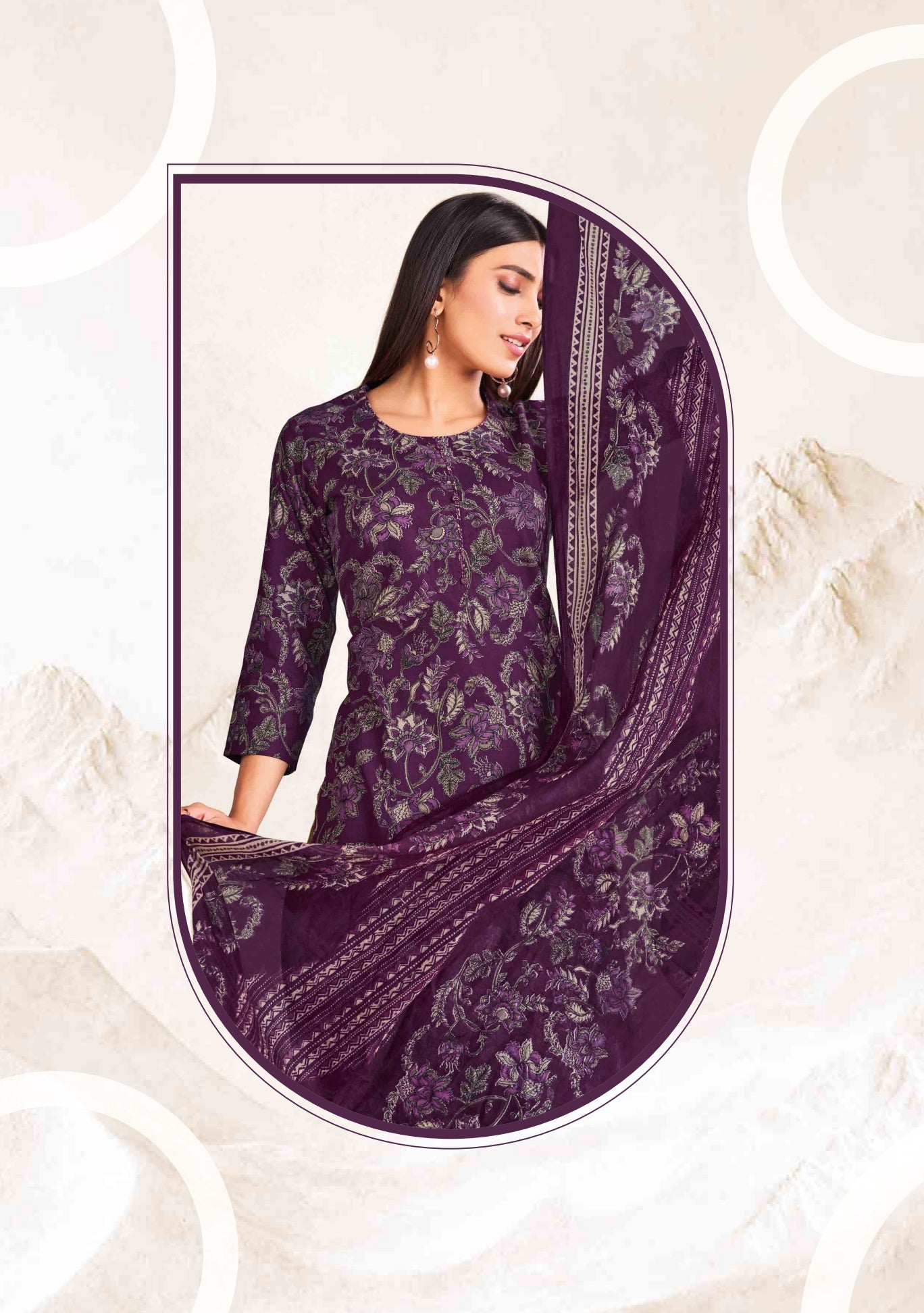 Premium Cotton Readymade Suit with Cotton Dupatta for Women – Elegant & Comfortable Office Wear Outfit | Wine