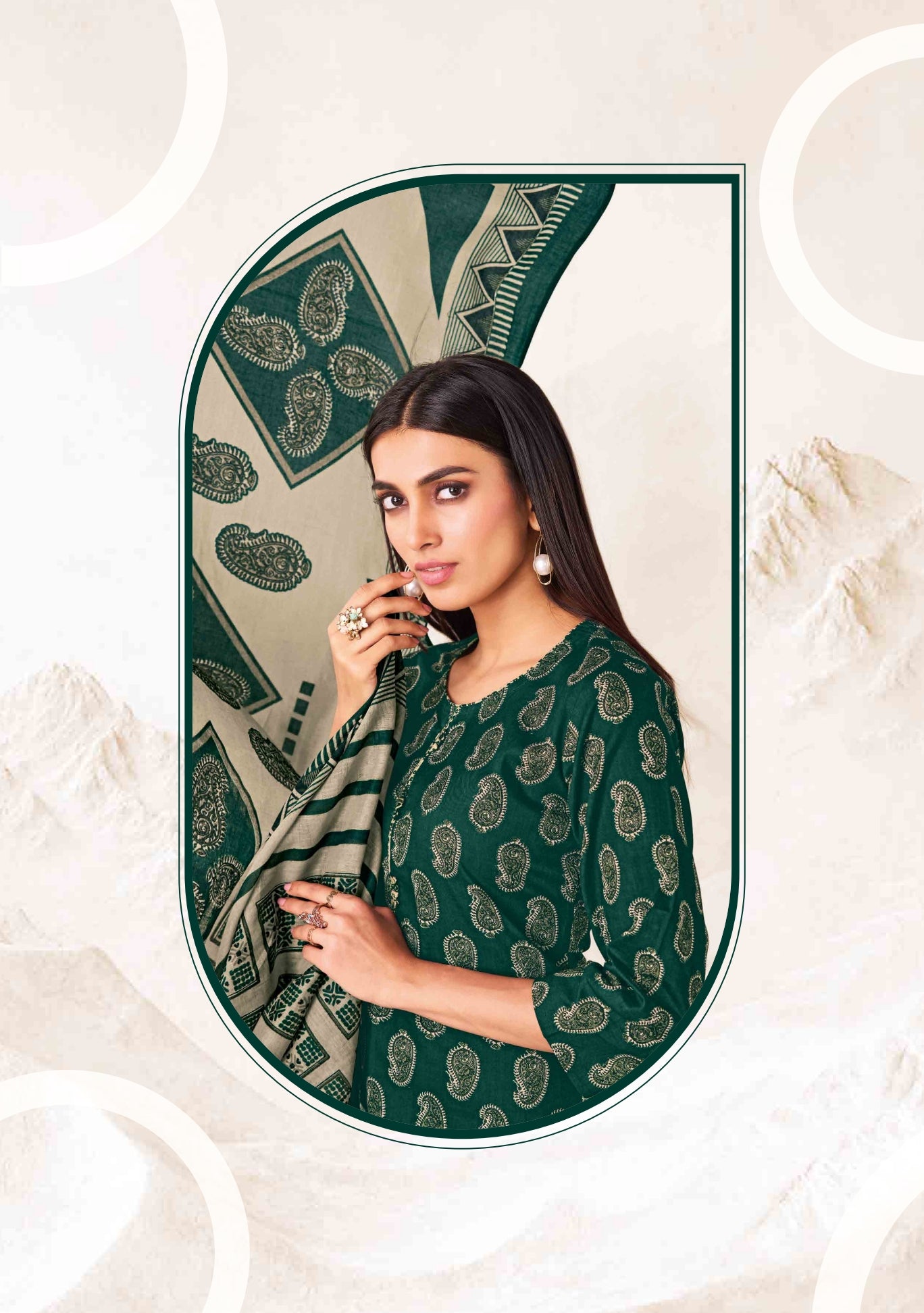 Premium Cotton Readymade Suit with Cotton Dupatta for Women – Elegant & Comfortable Office Wear Outfit | Green
